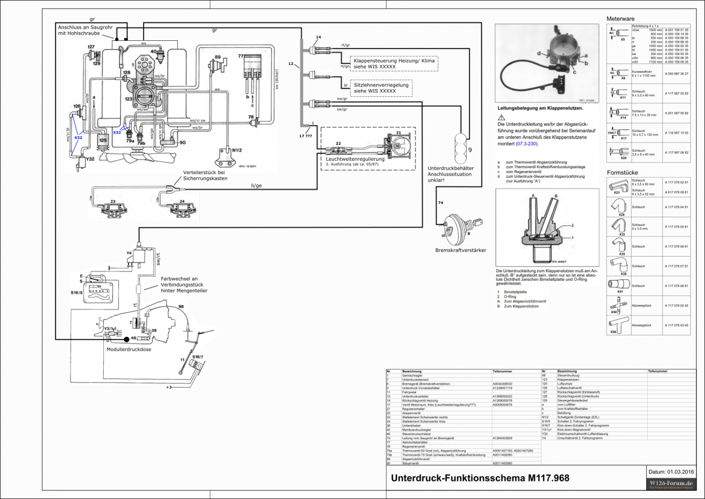 UnterdruckFunktionsschema Wiki zur Mercedes Baureihe W126